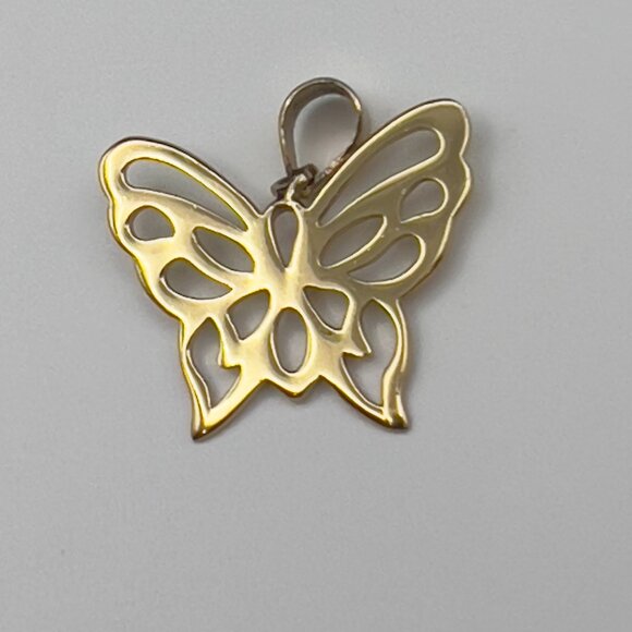 Vintage Sterling Silver Butterfly Pendant - Picture 4 of 5